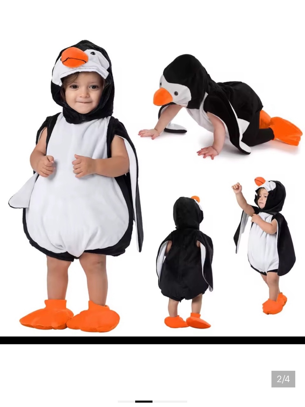 Baby toddler penguin costume